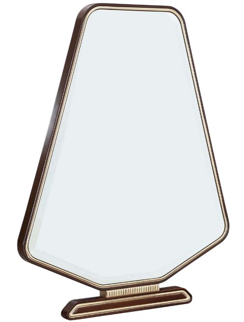 Michael Amini® Houston Walnut Vanity Desk and Mirror-3