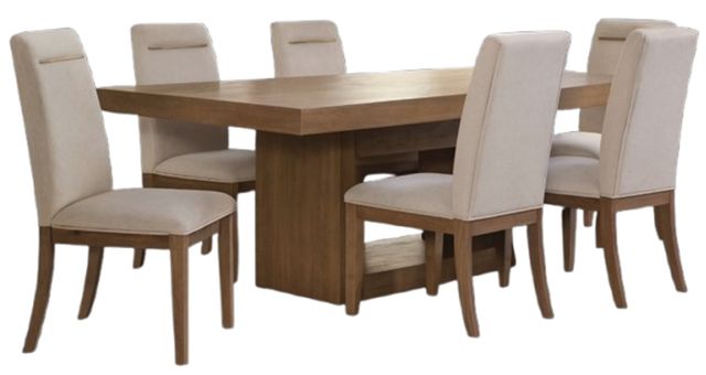 Steve Silver Co. Garland 7-Piece Beige/Toffee Dining Set-0