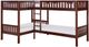 Mazin Furniture Rowe Dark Cherry Twin Corner Bunk Bed-0