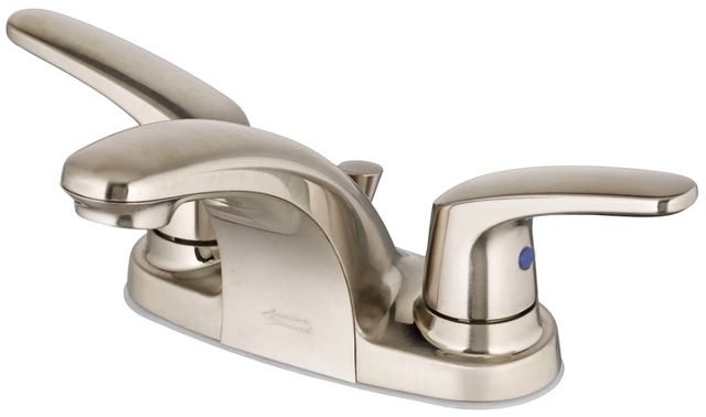 American Standard Colony® PRO Brushed Nickel 4" Centerset 2-Handle Bathroom Faucet Less Drain with Lever Handles-3