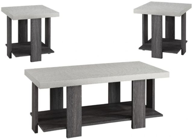 Crown Mark Boris 3-Piece Gray Occasional Table Set-0