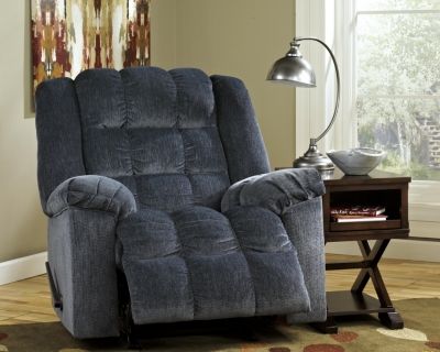 Signature Design by Ashley® Ludden Blue Rocker Recliner-2