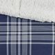 Olliix by Woolrich Leeds Navy Softspun Down Alternative Oversized Throw-1