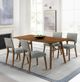 Armen Living Channell 5-Piece Charcoal/Walnut Dining Table Set-1