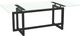 Amisco Customizable Ezra 84" Rectangular Dining Table with 0.5" Clear Glass Top-0