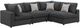 Coaster® Serene 4-Piece Charcoal Modular Sectional-0