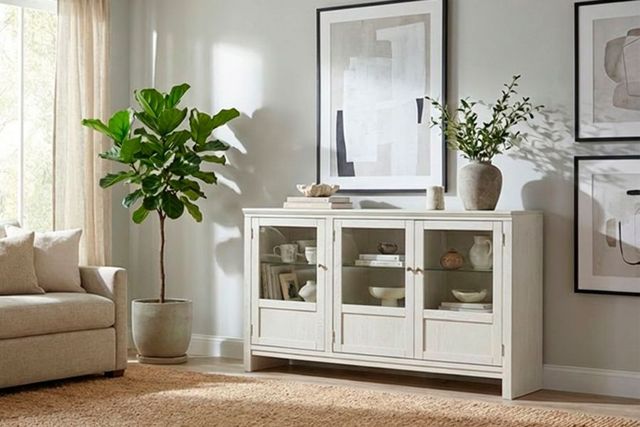 aspenhome® Sandro Brushed White 49'' Console with 3-Doors-1