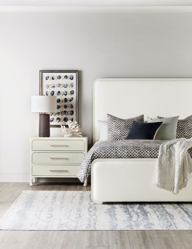Hooker® Furniture Serenity Ashore Macrame Arctic/Sand Dollar Queen Upholstered Panel Bed-3
