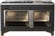 Ilve® Majestic III 60" Graphite Matte Pro Style Dual Fuel Liquid Propane Range with Solid Door and Burnished Trim-1