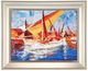 A & B Home 4-Piece Boating Scenes Framed Wall Art Set-2