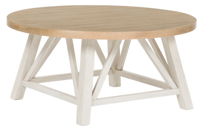 Signature Design by Ashley® Fawndell 3-Piece Brown Occasional Table Set with Antique White Base-2