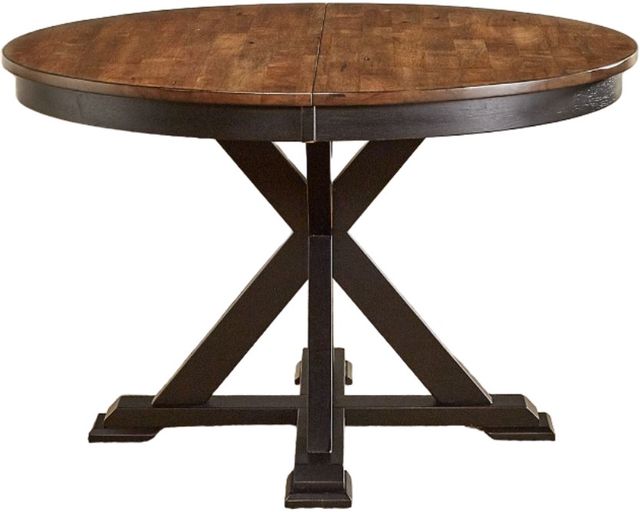 A-America® Stormy Ridge Chicory Dining Table with Slate Black Base-0
