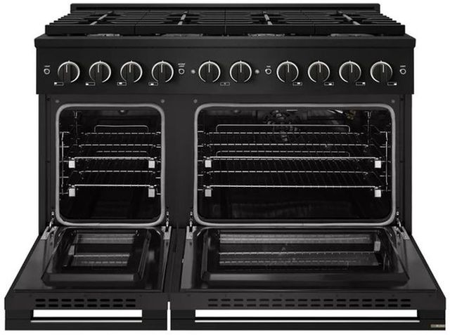 ZLINE Marino 48" Black Stainless Steel Pro Style Gas Range with Cooktop and Convection Gas Oven-1