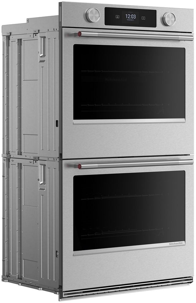 KitchenAid® 30" PrintShield™ Stainless Steel Smart Double Electric Wall Oven with Assisted Cook Cycles-3