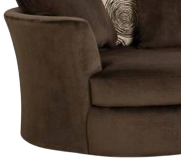 Albany Industries Groovy Chocolate Correlate Swivel Chair-1