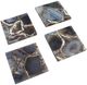A & B Home 4-Piece Black Agate Stone Coasters-0