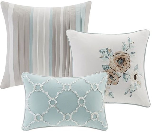 Olliix by Madison Park Green Full/Queen Willa 6 Piece Reversible Coverlet Set-1