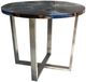 A & B Home Blue Resin Coffee Table with Chrome Base-0