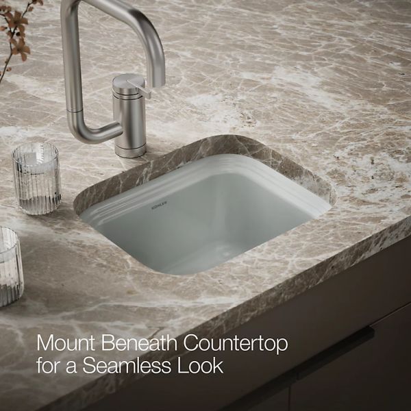 KOHLER® Northland™ Ice Gray 15" Undermount Single-Bowl Bar Sink-4