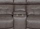 Franklin™ Corwin Dakota Gray Leather Dual Seat Power Reclining Loveseat-2