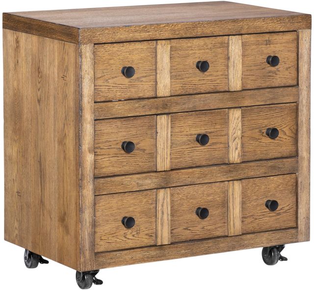 Legacy Classic Vintage Market Barnwood Oak 3-Drawer Nightstand-0