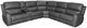 Flexsteel® Linden 6-Piece Charcoal Leather Power Reclining Sectional with Power Headrests and Lumbar-1