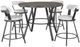 Homelegance® Tempa 5-Piece Black/Brown/White Counter Dining Set-0