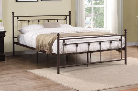 Milton Greens Stars Copper Full Victorian Style Metal Platform Bed-1