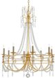 Currey & Company Dream-Maker Antique Gold Leaf Chandelier-1