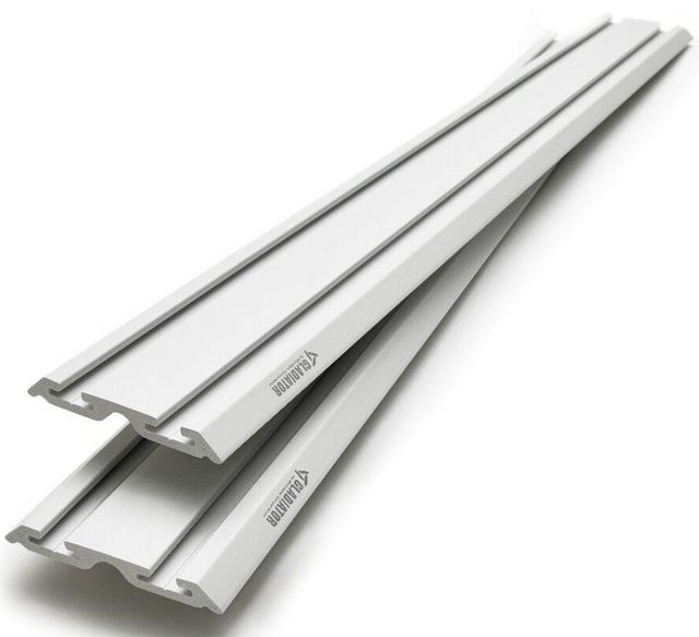 Gladiator® 2 Pack 4' Wide Grey GearTrack® Channels -0