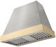 AGA Euclid 36" Stainless Steel Wall Mounted Range Hood  with Polished Brass Trim-0