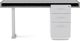 BDI Duo™ 6241 Pedestal Desk-Platinum/Satin Grey Glass-0