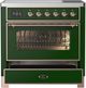 Ilve® Majestic III 36" Emerald Green Pro Style Induction Range with Triple Glass Door and Copper Trim-3