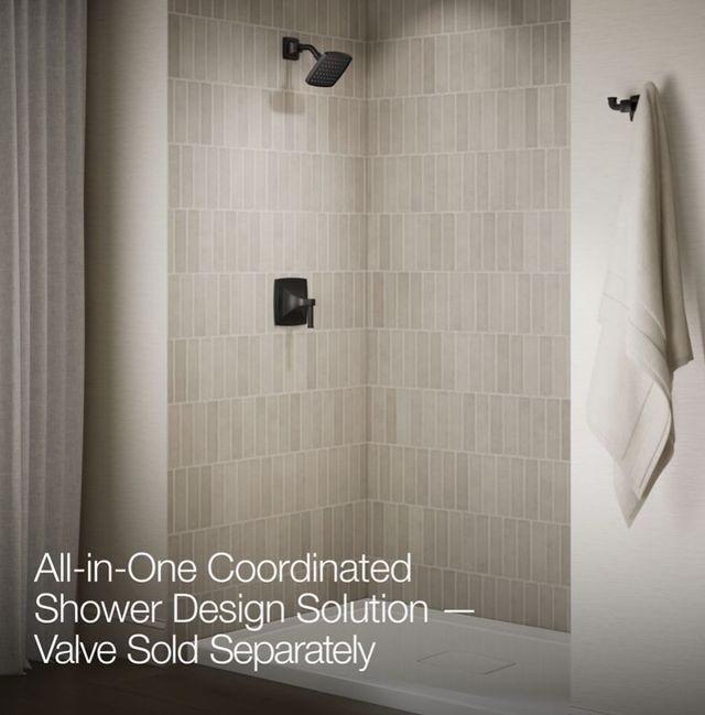 KOHLER® Riff® Rite-Temp® Matte Black 2.5 GPM Shower Trim Kit-4