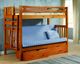Donco Kids Honey Twin/Twin Mission Futon Bunk Bed With Dual Under Bed Drawers-0