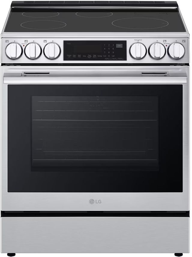 LG 30" PrintProof® Stainless Steel Smart Slide-In Induction Range with InstaView®-0