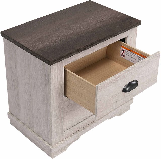 Crown Mark Coralee Chalk/Gray Nightstand-3