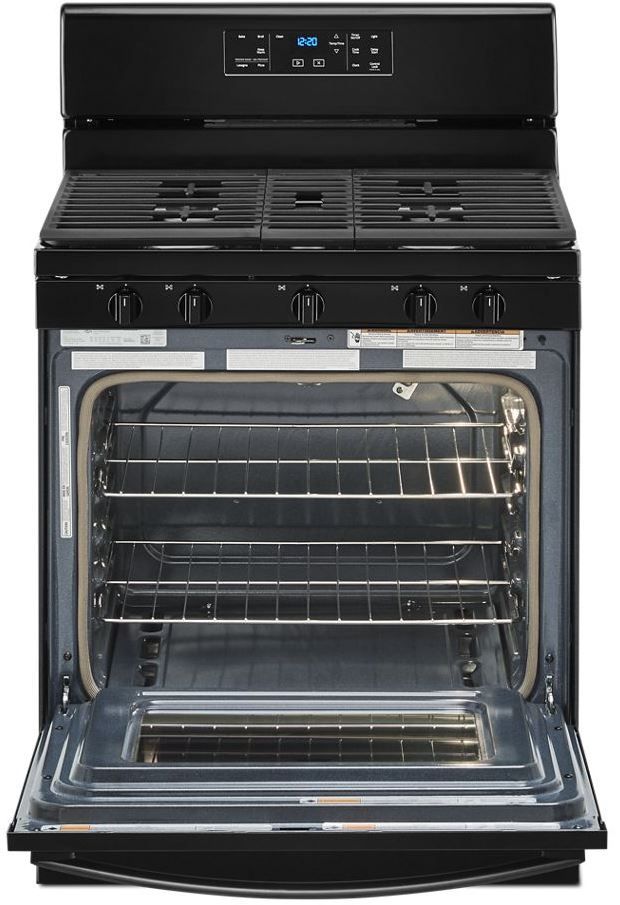 Whirlpool® 30" Black Freestanding Gas Range-1