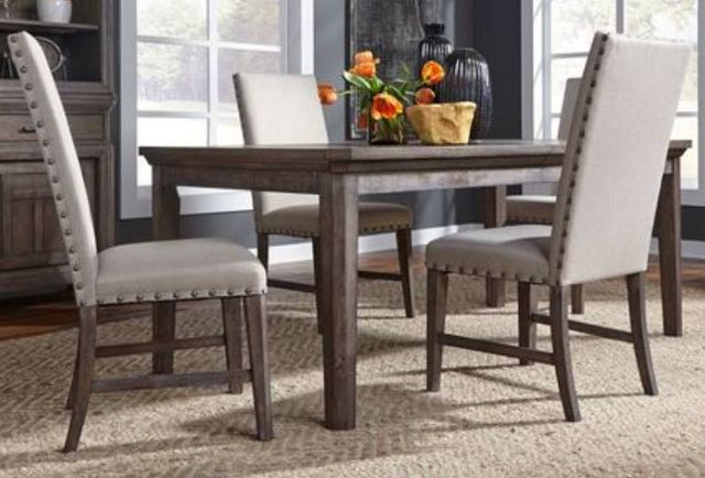 Liberty Furniture Artisan Prairie 5-Piece Aged Oak Rectangular Table Set-0