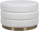 Harp & Finial® Acotas Brass/Cream Ottoman-0