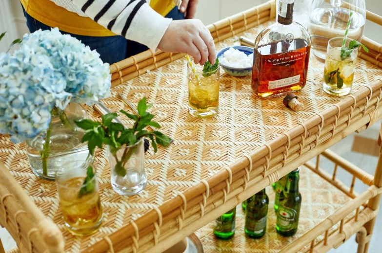 Universal Explore Home 5 O’Clock Natural Bar Cart - Thumbnail 4