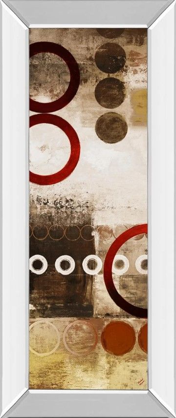 Classy Art Red Liberated Panel I by Micheal Marcon Mirror Framed Wall Art-0