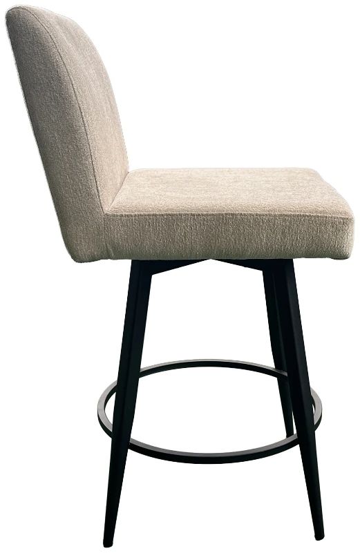 Intercon Champagne Metal Base Barstool with Parson Seat-2