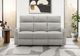 Monarch Specialties Inc. Light Grey 70" Small Upholstered Manual Reclining Sofa-1