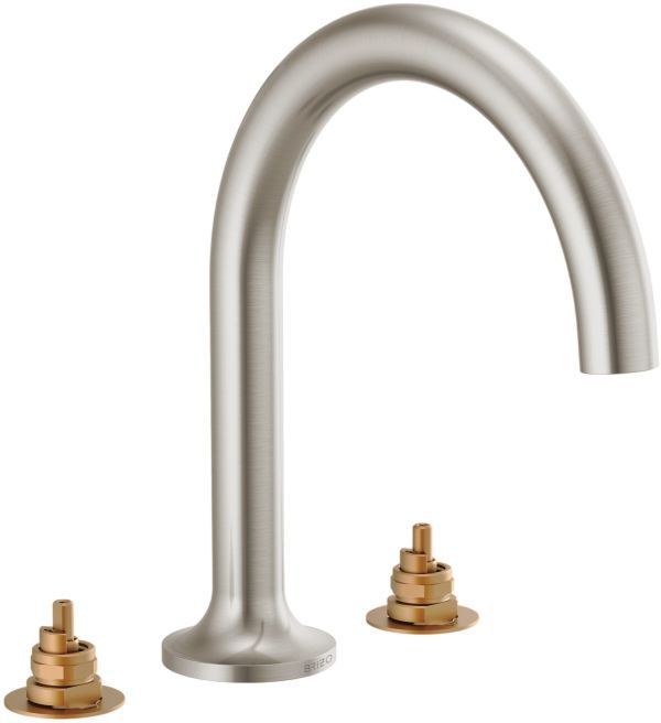 Brizo Odin® Brilliance® Brushed Nickel Roman Tub Faucet - Less Handles-1