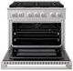 ZLINE Marino 36" Satin Stainless Steel Pro Style Dual Fuel Range with 6 Brass Burners-1