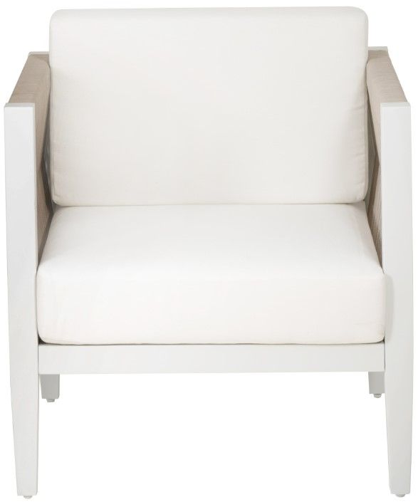 Linon Calabash White Aluminum/Fabric Outdoor Side Chair-2