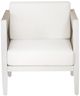 Linon Calabash White Aluminum/Fabric Outdoor Side Chair-2