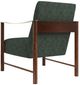 Caracole® Slant Caracole Upholstery Champagne Gold/Eucalyptus/Retro Walnut Accent Chair-3