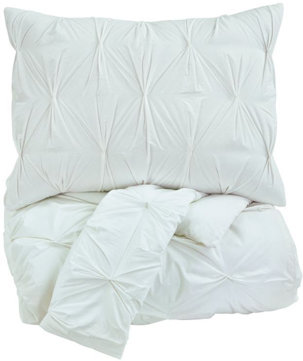Signature Design by Ashley® Rimy 3-Piece White Queen Comforter Set-0